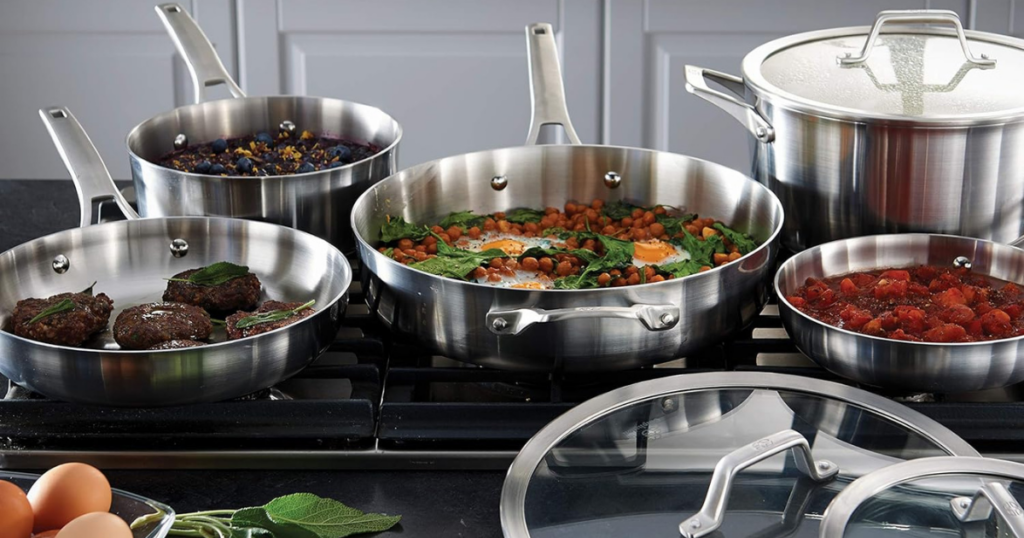 Calphalon Stainless Steel Kitchen Cookware, 11-Piece Set