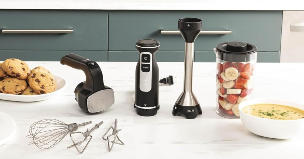 Ninja CI101 Foodi Power Mixer System, 750-Peak-Watt Hand Blender 