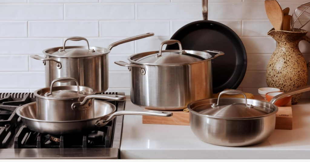 Made In Cookware - 10 Piece Stainless Steel Pot and Pan Set