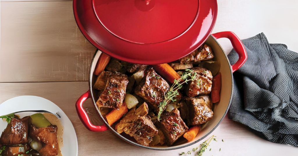 Tramontina Covered Round Dutch Oven Enameled Cast Iron 6.5-Quart, Gradated Red