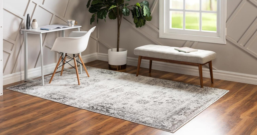 Unique Loom Sofia Collection Area Rug - Casino (8' x 10' Rectangle, Gray/ Beige)