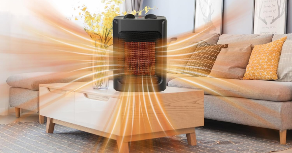 JNDRO Portable Electric Space Heater - 1500W/750W