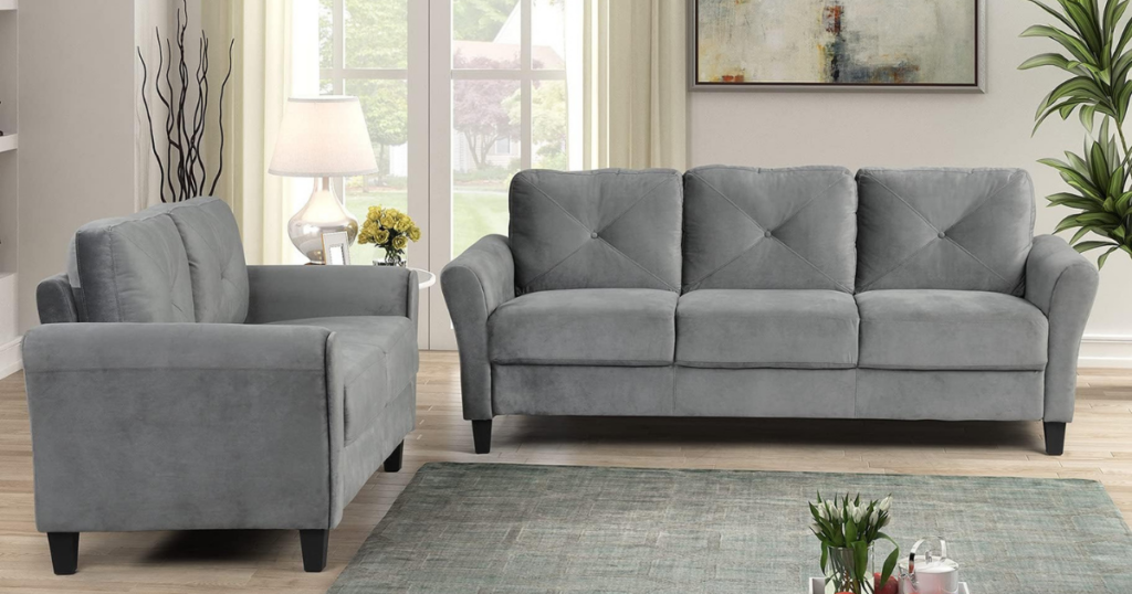 Lifestyle Solutions Harrington Sofa in Grey, Dark Grey